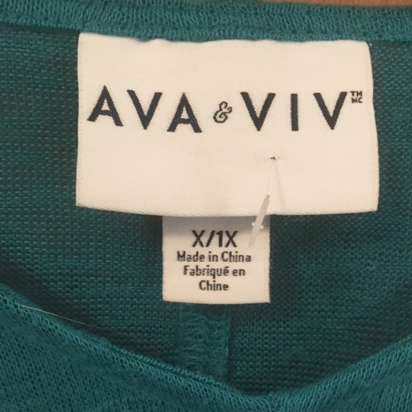 Ava & Viv Target Lace Crochet Tunic Teal Top - Picture 5 of 5